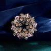 Crystal Brooch Pin for Women - Bauhinia Flower Elegant Vintage Fashion Accessory for Cardigan Coat