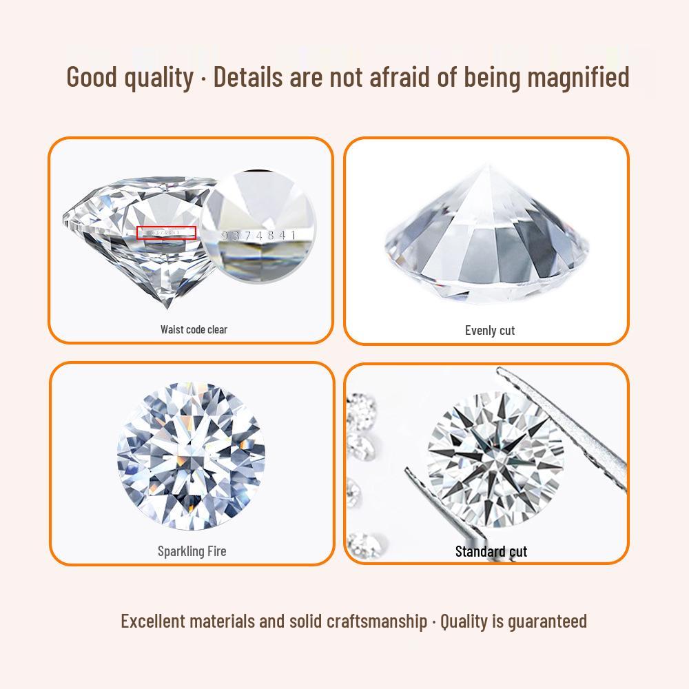 Moissanite 1-5ct Round Loose Stone, 8 Hearts & Arrows 3EX Cut, GRA-Certified. Exclusive for Live Broadcast.