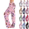 Womens Pajama Pants Sleepwear Casual Drawstring Elastic Waist Pants Comfy Straight Yoga Loose Trousers