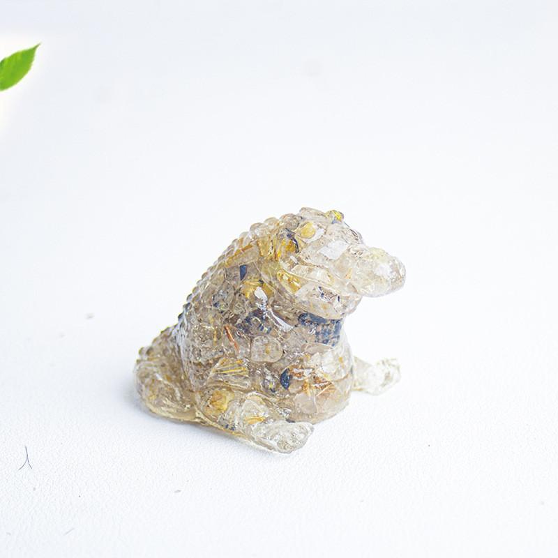 Crystal Resin Miniature Office Decor With Obsidian And Rose Quartz For Home And Desk Display