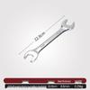 Double-Headed Open-End Wrench Set: Sizes 6-7, 8-10, 12-14, 14-17, 19-22.