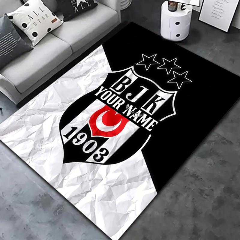 Besiktas Gymnastics Club Custom Name Carpet Rug For Living Room Bedroom Home Sofa Decoration Kids Play Nonslip Floor Mat