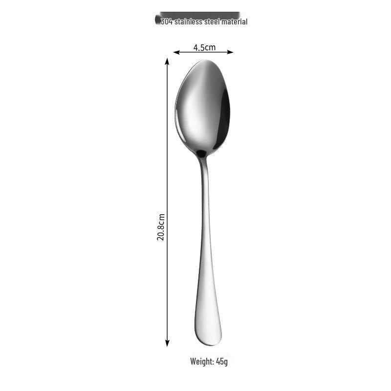 Korean Long Handle Stainless Steel Dinner Spoon
