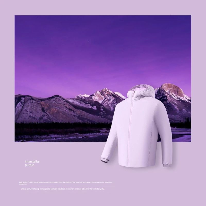 3M Thinsulate Lightweight Army Bird Home Export Cotton Jacket Interstellar Purple S