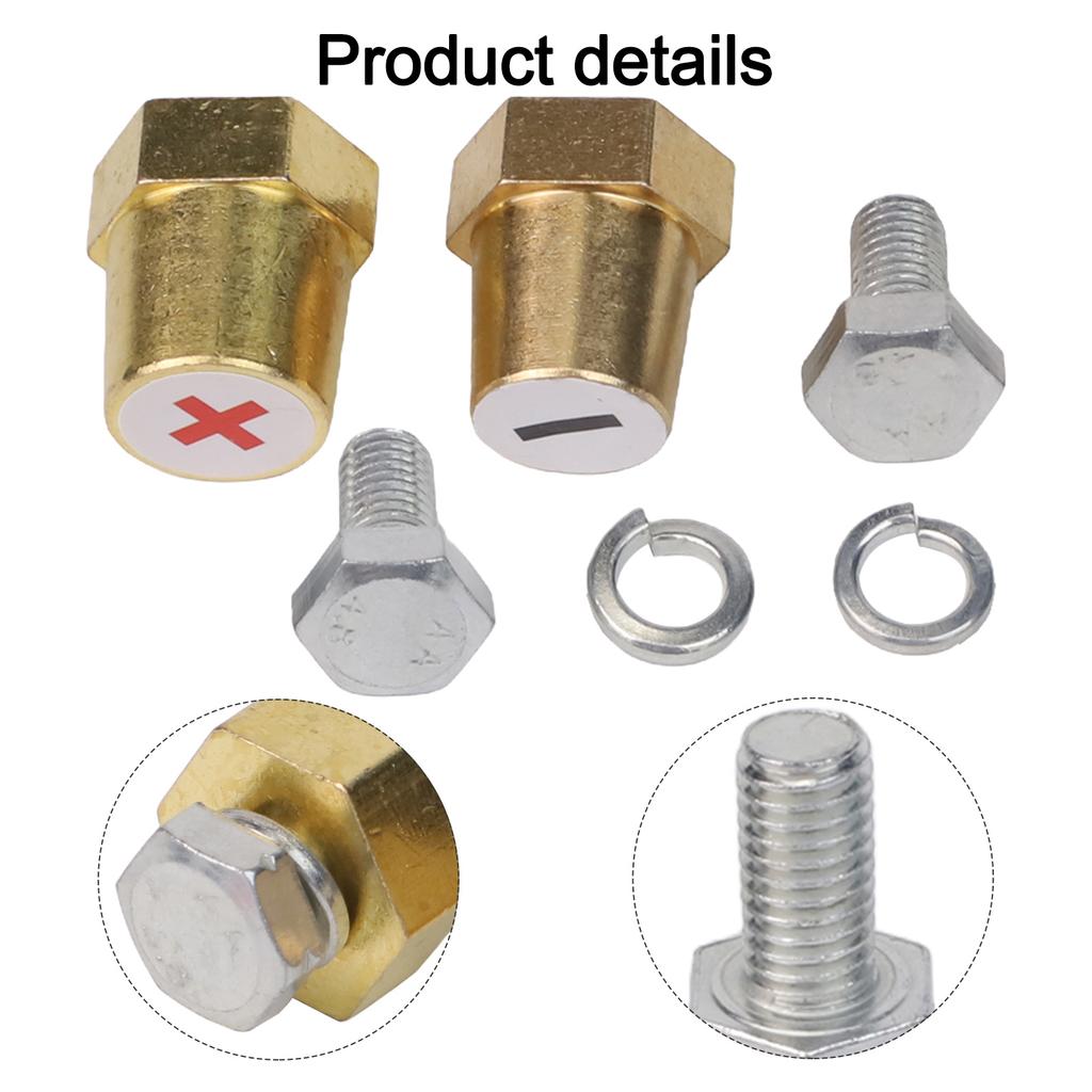 Positive Negative Terminals Battery Adapter Terminals Car Battery Replacement Easy Installation For 12V Vehicles