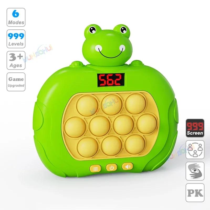 999 Level Electronic Pop Quick Push Bubbles Game Machine Kids Cartoon Fun Squeezing Toys Anti Stress Sensory Bubble Toy Gifts