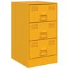 Nightstands 2 pcs. Mustard Yellow 34.5 x 39 x 62 cm Steel