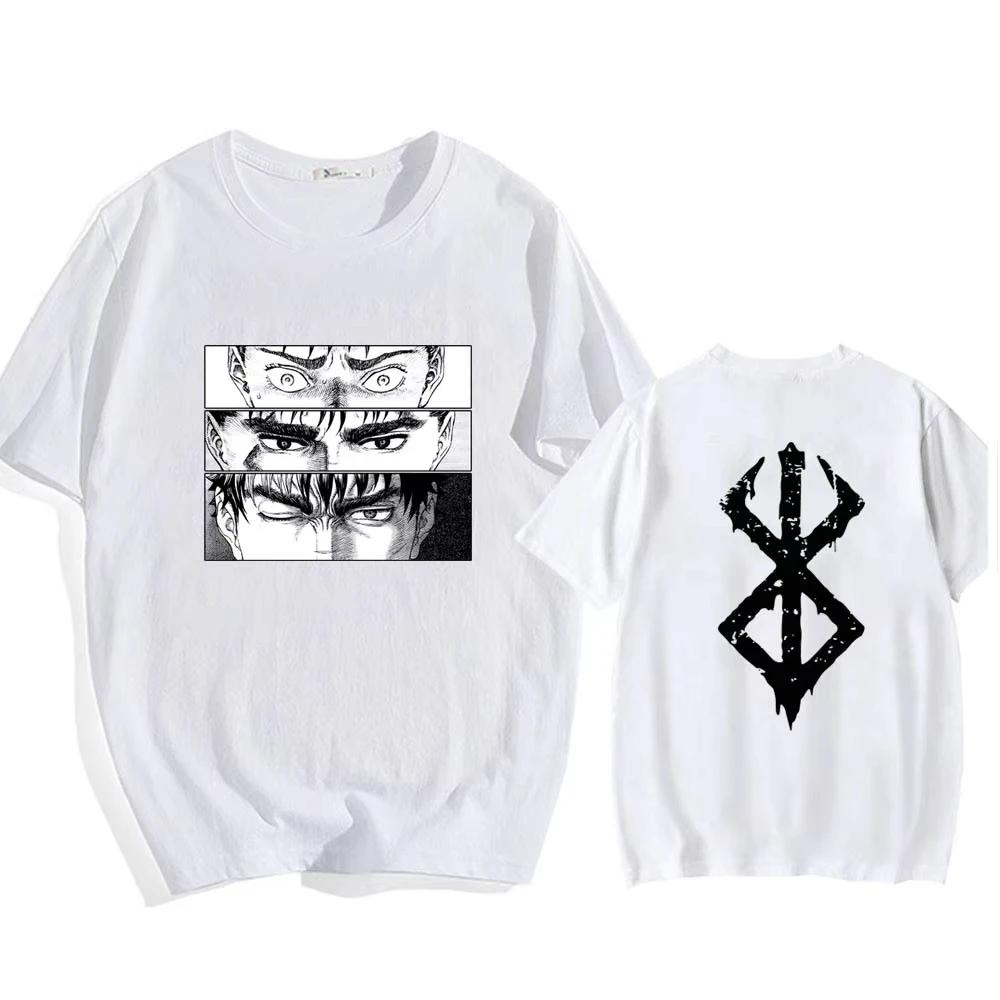 2025 Anime Berserk Tshirt Summer Men Women Cotton Oversized Short Sleeve T Shirt Print T-shirt Tops 2024 Tee Trend Fans Clothes