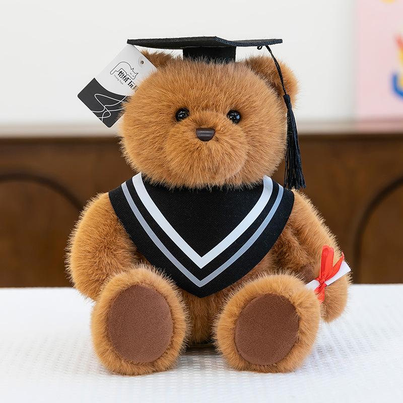 

Graduation Send Doctor Bear Teddy Bear Plush Toy Doll Graduation Commemorative Gift College Student Bear Doll 28cm
