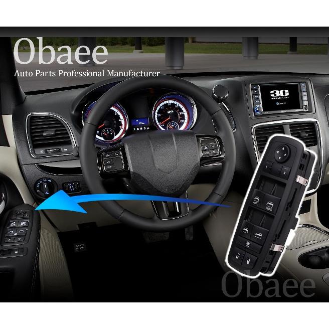 Obaee Window Switch Power Control Button Front Left Driver Side Compatible With 2010-2011 Dodge Grand Caravan/Chrysler Town & Country, Replacement