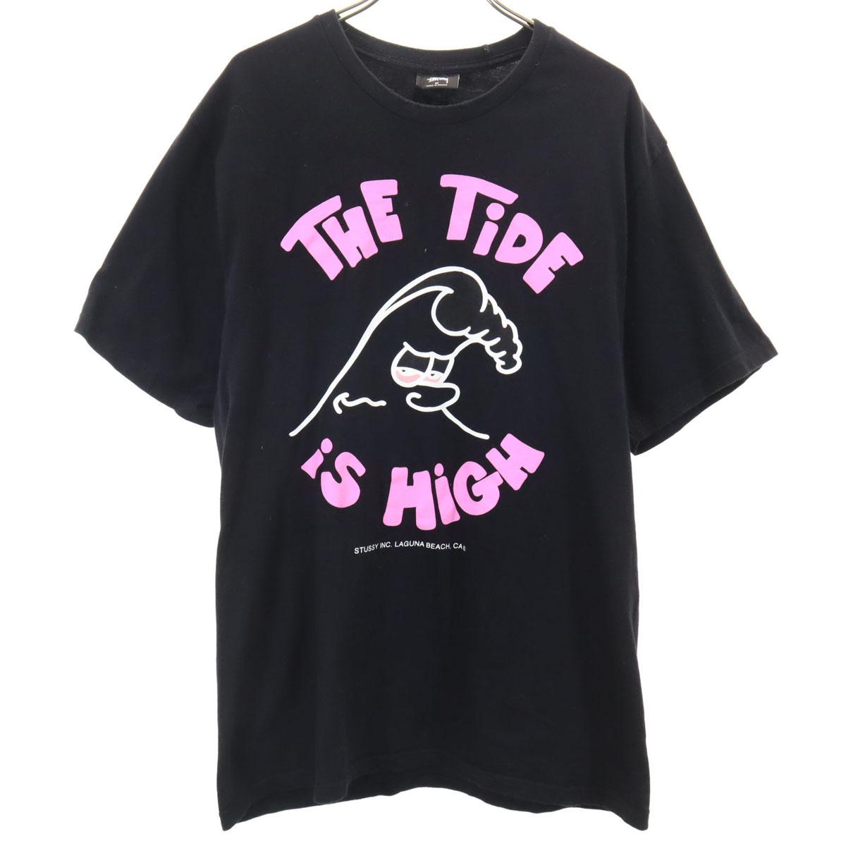 

STUSSY Футболка с коротким рукавом M черный Мужская Б/У