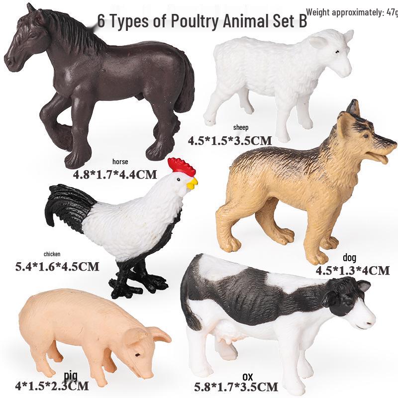 Realistic African Animal Toy Set: Antelope, Lion, Giraffe, Hyena, Zebra