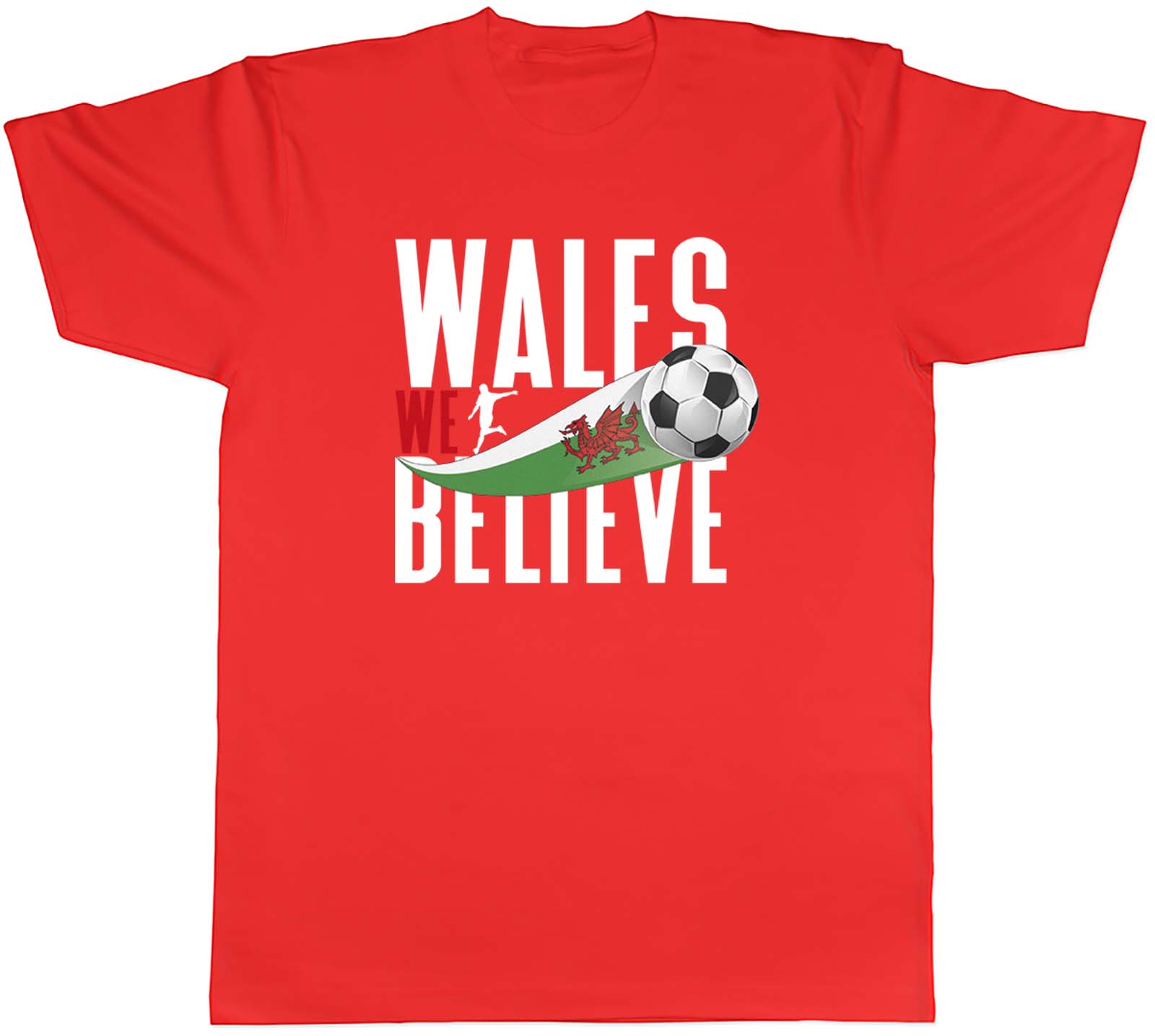 Unisexs T Shirt Wales Football We Believe Unisex Tee Gift S