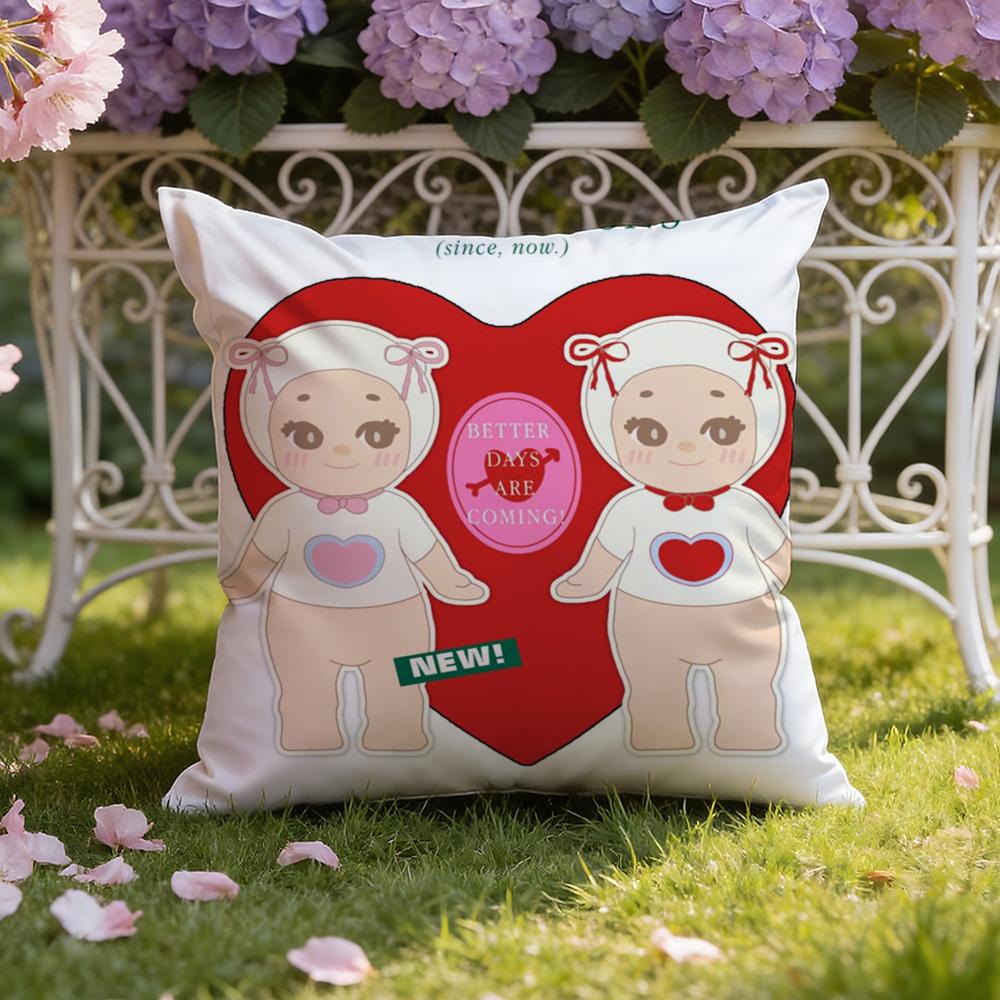 Hot S-Sonnies Cartoon Cushion Cover Home & Car Dual-Scene Pillow Cover: Reversible for Premium Comfort