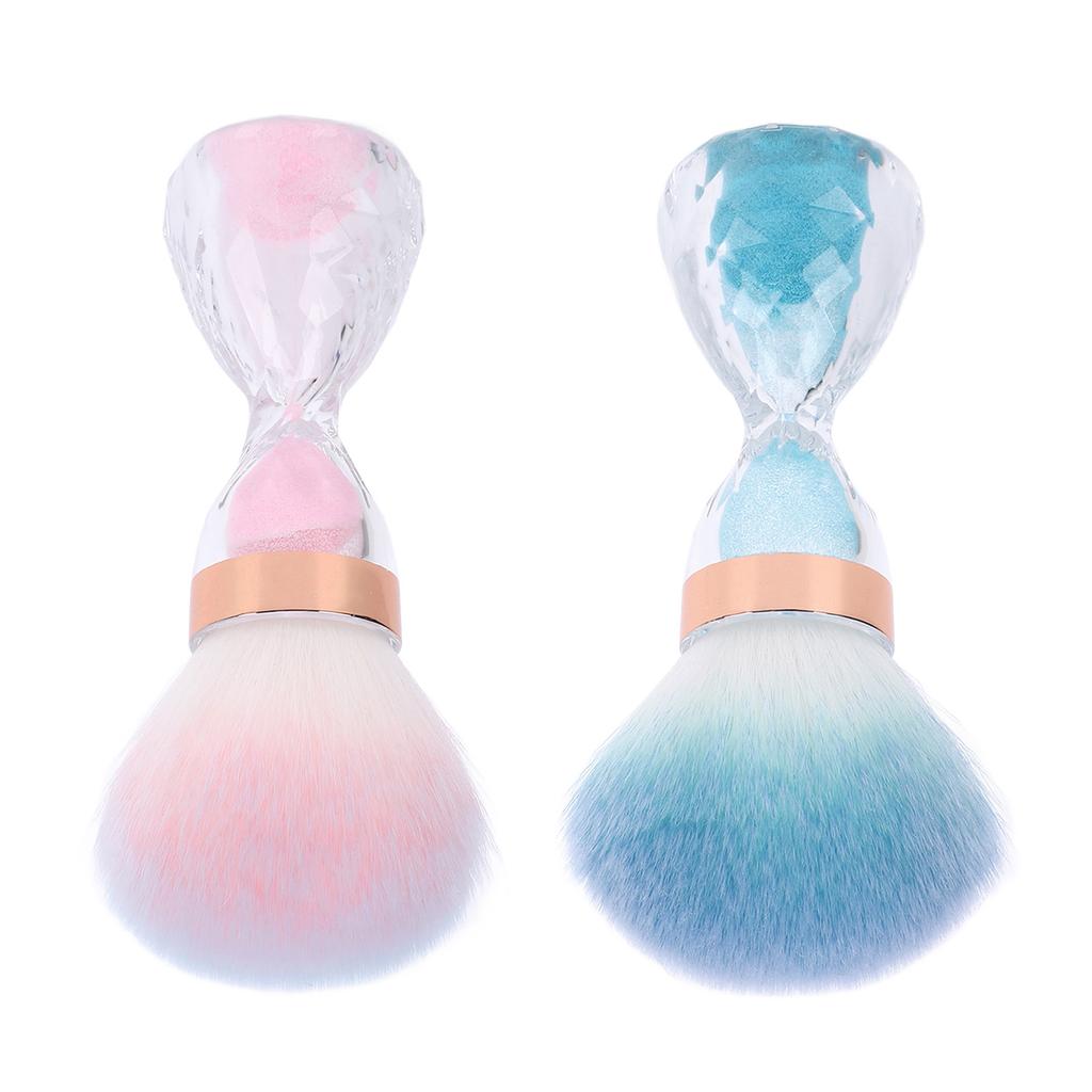 Nail Art Dust Brush Soft Nail Art Dust Cleaner Brush with Handle for Manicure and Makeup