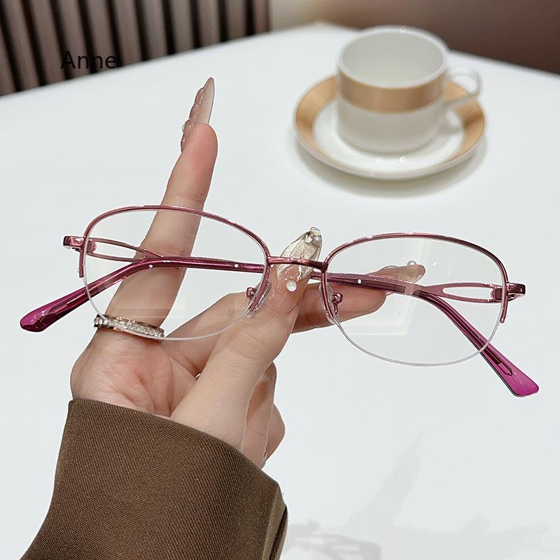 Women's Glasses Cat Eye Metal Eyeglasses Frame Optical Myopia Glasses Blue Light Blocking Transparent Computer Glasses Lentes