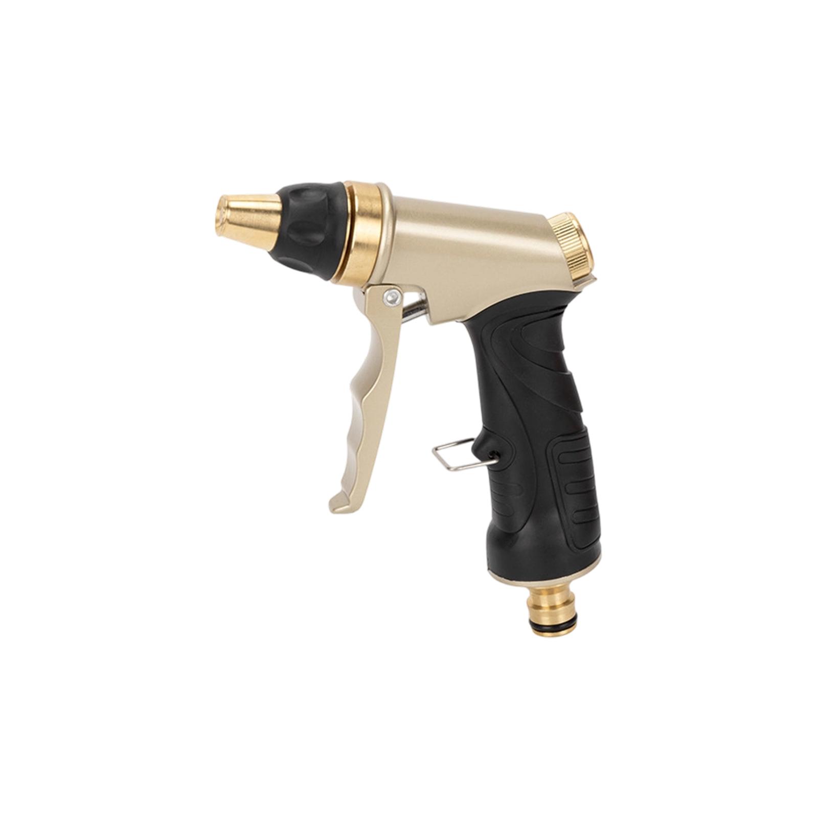 

Multi Function High Pressure Water Gun for Home Use Pure Copper Material Metal Construction Garden Watering Car Washing Tool with Adjustable Spray One Size золотой