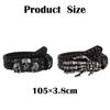 Versatile Skull Belt Punk Gothic Leather Belt Y2k Snap on Waist Belt  Unisex