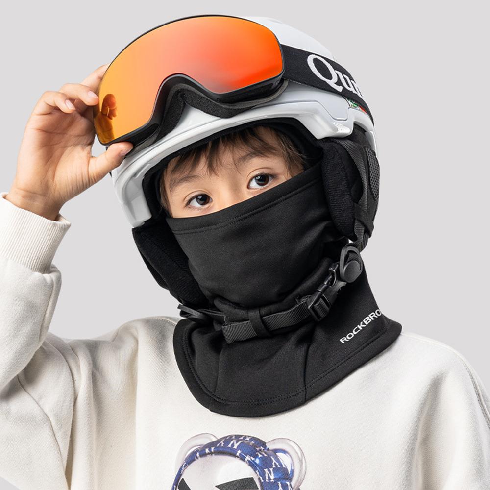 ROCKBROS Children Fleece Balaclava Warm Face Mask Cycling Skiing Cap Face Neck Warmer for Outdoor Activities