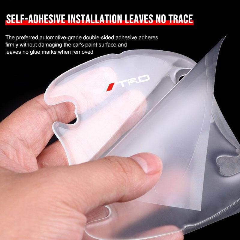 Car Body Anti-Collision Protection Strip Auto Door Handle Bowl Anti-Scratch Sticker for Toyota TRD GR Camry Corolla Crown Auris C-HR