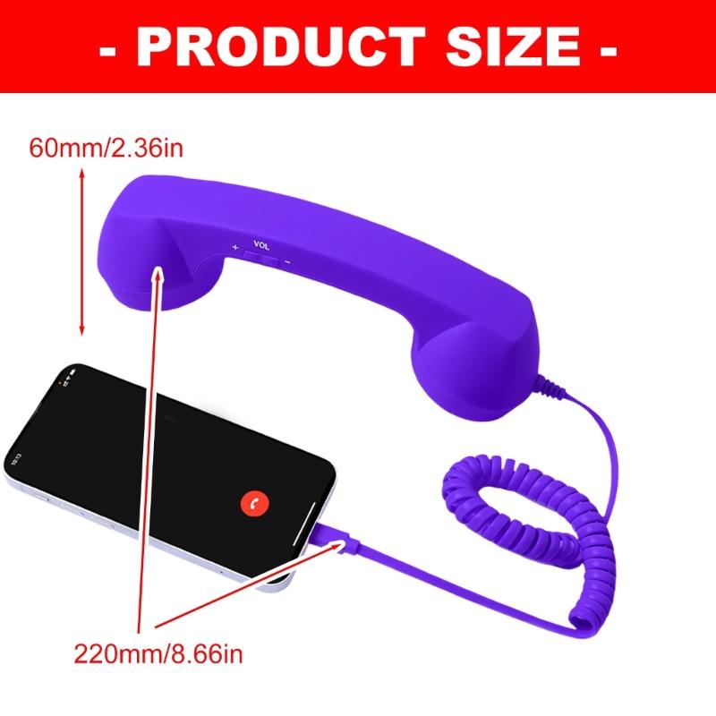 Classical Telephone Receiver Design Headphone USB C Headset With Noise Canceling Microphone For Office And Home Use
