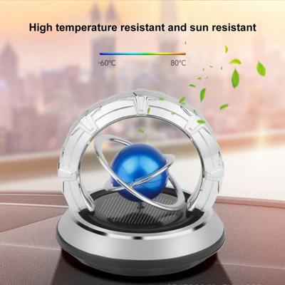 Ambientador Solar para Carro Rotativo Duplo Anel Planeta Fragrância de Longa Duração Purificação de Ar Auto Aromaterapia Difusor Ornamento Acessórios para Interior de Carro