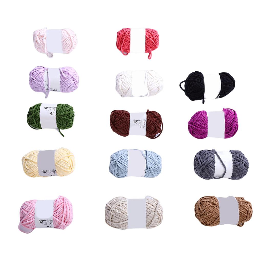 14Pcs Chunky Yarn for Crocheting Hand Knitting Arm Knitting Jumbo Chenille Yarn Bulky Soft Plush Thick Fuzzy