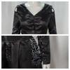 Bellatrix Lestrange Cosplay Costume, Halloween Death Eater Black Witch Stage Performance Dress