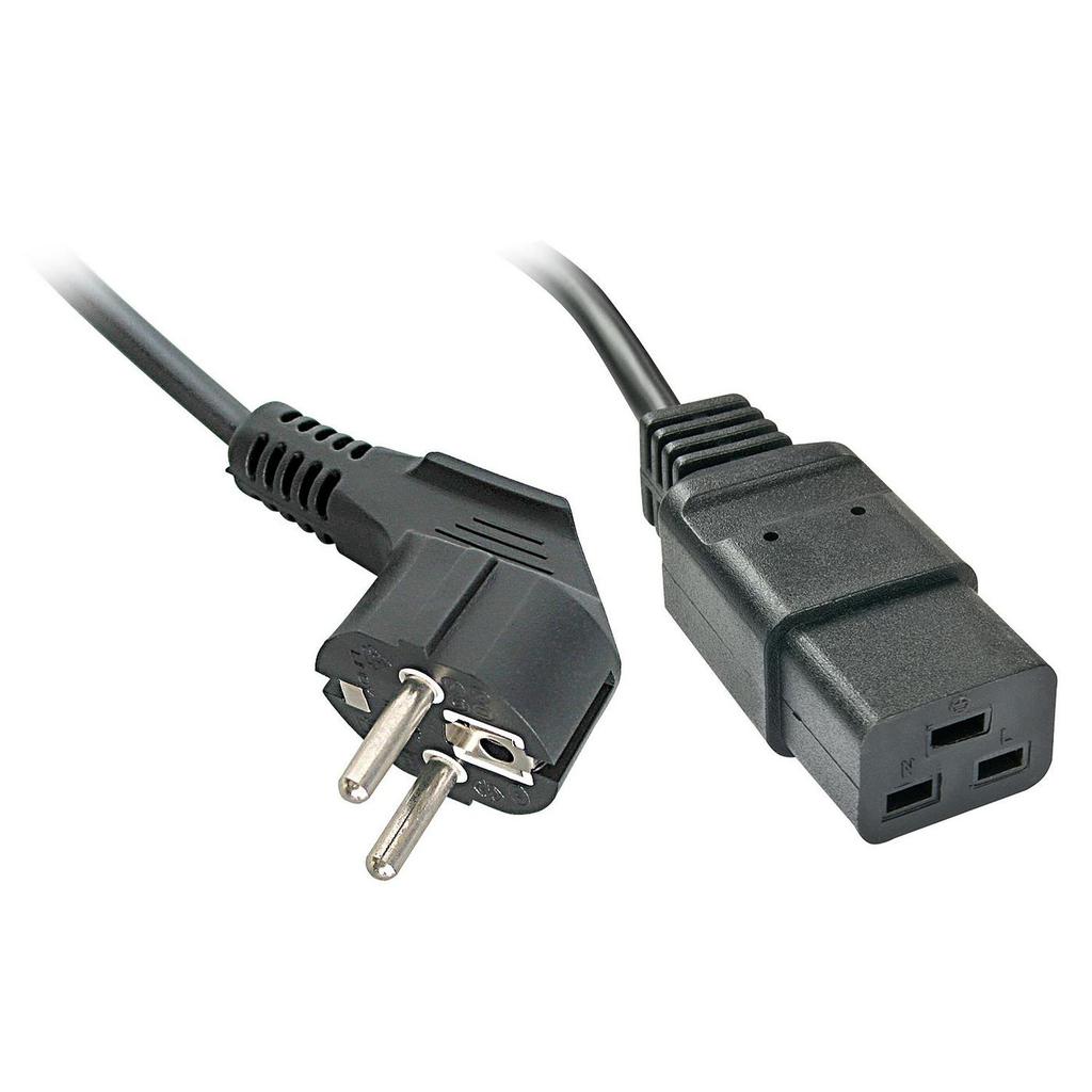 Lindy Cee7/4 To Iec C19 Power Supply, Black, 2M, 30344