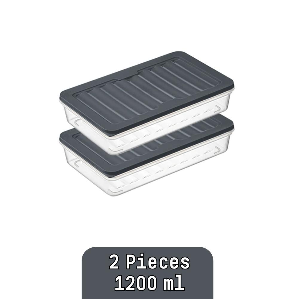 Refrigerator Organizer Storage Container Suitable for Microwave and Freezer 1200 Ml