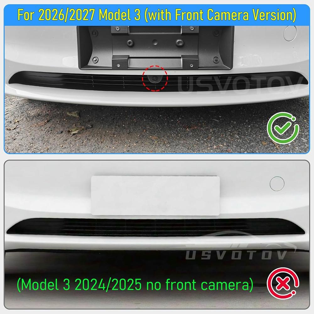 USVOTOV For 2026 Tesla Model 3 Grille Mesh Inserts Bemper Air Inlet Vent Grill Under Seat Air Vent Cover Anti-block Accessories