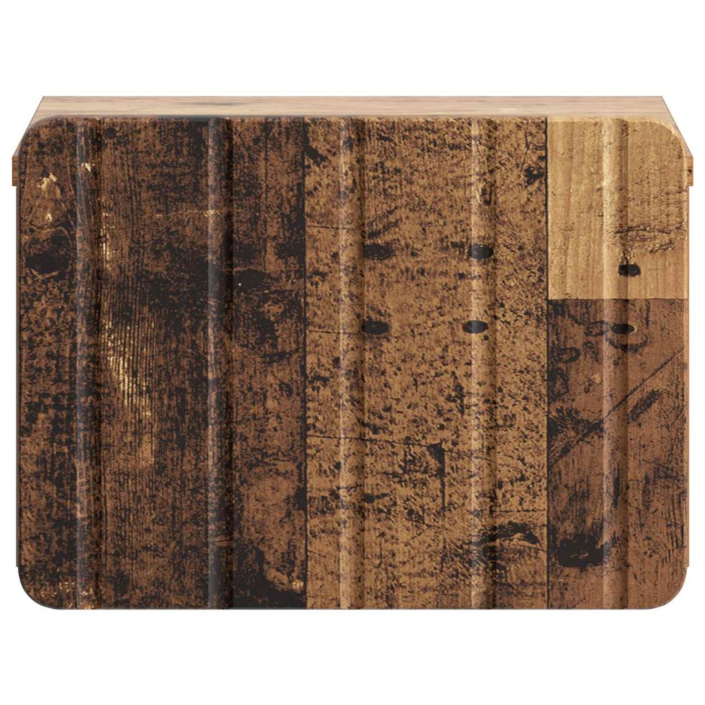 Wall Mounted Nightstand Reclaimed Wood Look 33 x 34.5 x 24 cm