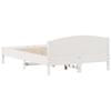 Vidaxl Bed Frame Without Mattress, White, 160X200 Cm, Solid Pine Wood