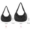 Casual Solid Color Shoulder Bags Large Capacity Down Cotton Padded Quilted Tote Bag Underarm Bags Women Girls