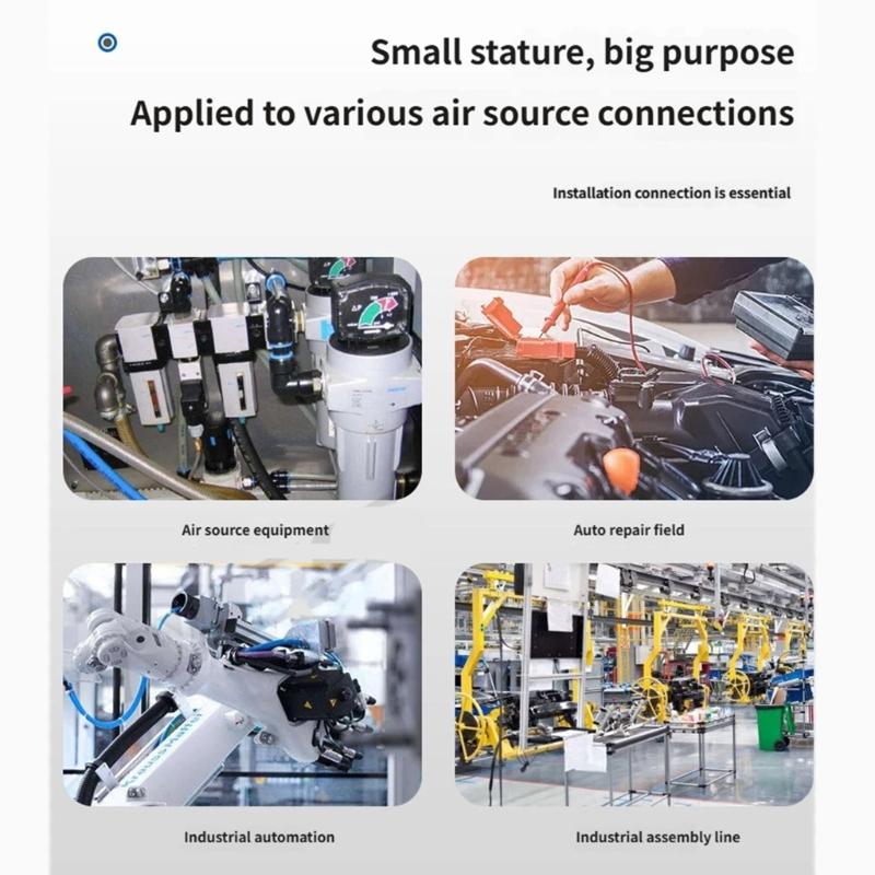 Pneumatic Air Hose Quick Release Air Coupling Tube Fitting Connector Coupler Compressor Accessories Easy to Install