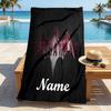 Custom Name Batman Saga Stylish Digital Printing Beach Towel Quick‑Drying Absorbent Blanket for Beach Pool Gym Travel