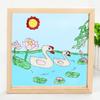 Picture Frame Burr-free Handcraft Transparent Decorative DIY Rounded Edges Kindergarten Children Craft Painting Frame Studio Supply