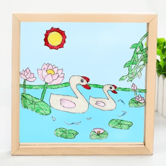 Picture Frame Burr-free Handcraft Transparent Decorative DIY Rounded Edges Kindergarten Children Craft Painting Frame Studio Supply