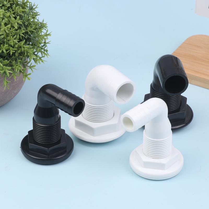 Saída de Drenagem Marinha de 90 Graus Saída de Drenagem de Porão de Iate Mangueira de Drenagem de Convés Tubo Cotovelo Bomba de Porão Dreno Passa-Casco