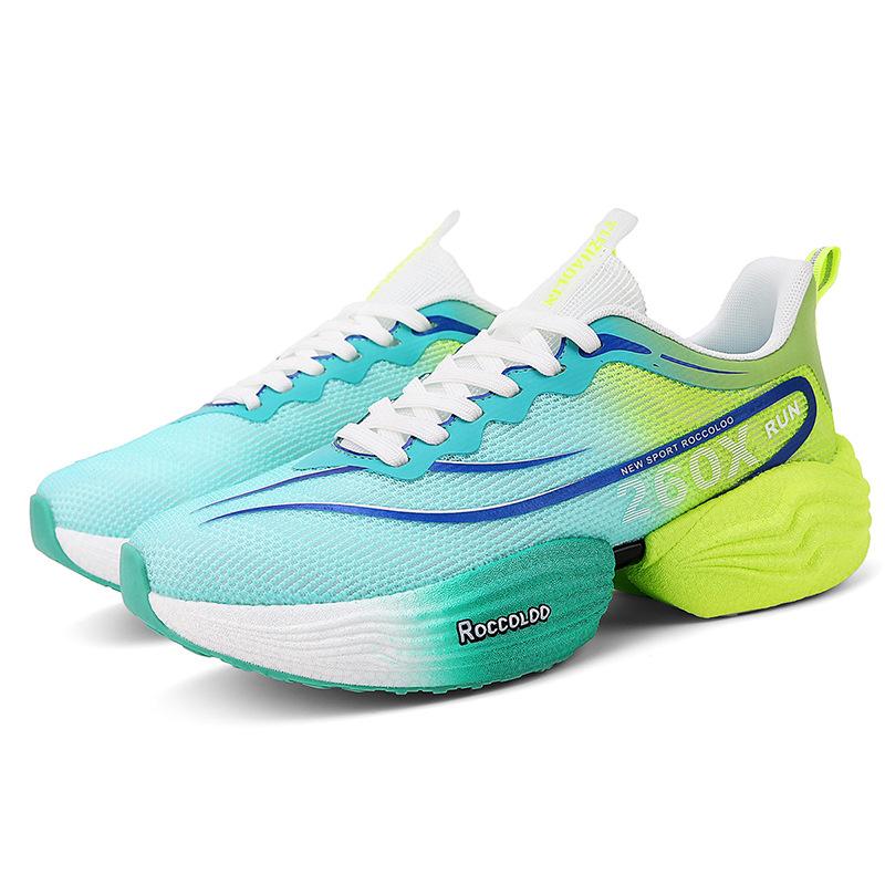 Men's shoes breathable and light sports shoes shock-absorbing carbon board running shoes couple's personalized color matching