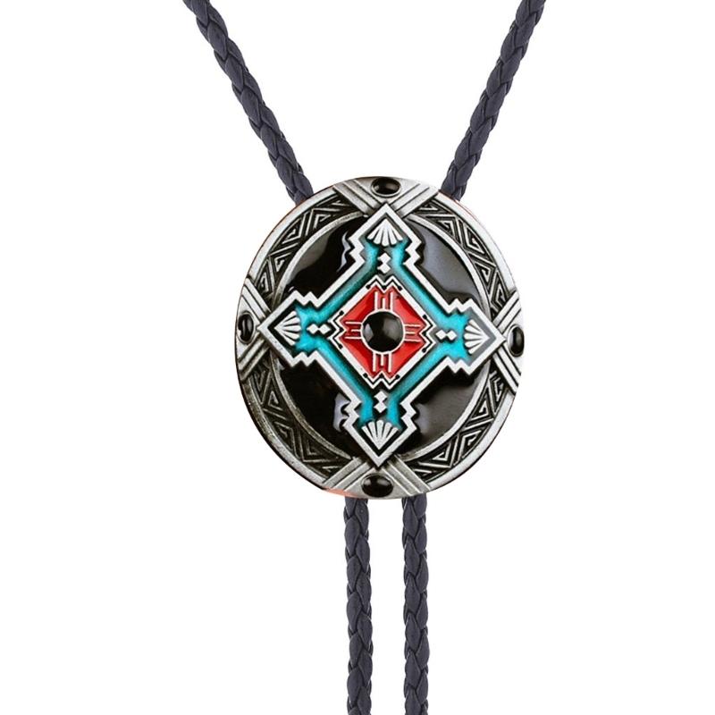 Western Cowboy Bolo Tie Totem Necktie  Lariat Necklace Costume Accessory Bolo Tie Western