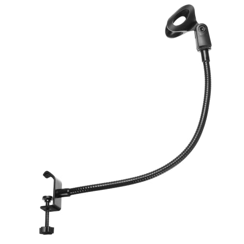 PATIKIL 18.5" Gooseneck Desk Microphone Stand with Clip, Flexible Arm, Desktop Microphone Stand for Singing and Speech, 3/8" To 5/8" Microphone Holder