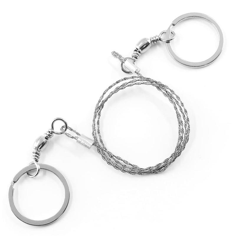 Wire Saw Stainless Steel Pocket Chainsaw Mini Cable Survival Gear Pole Saw Emergency Chainsaw Survival Kit серебряный