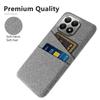 For Xiaomi 15T Case Cloth + Hard PC Phone Cover with Dual Card Slots