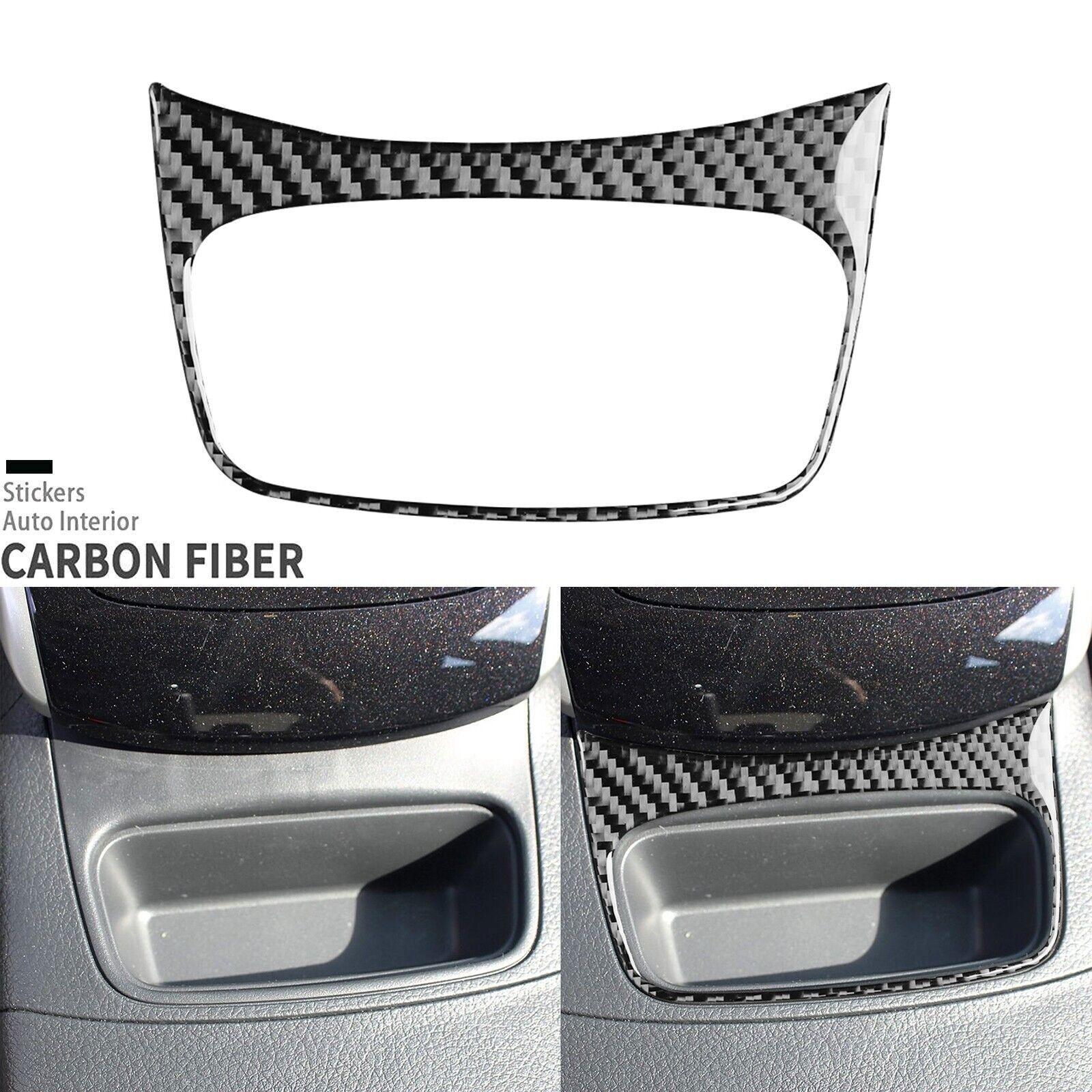 Real Carbon Fiber Center Console Storage Box Panel Cover For Nissan Sentra 16-21