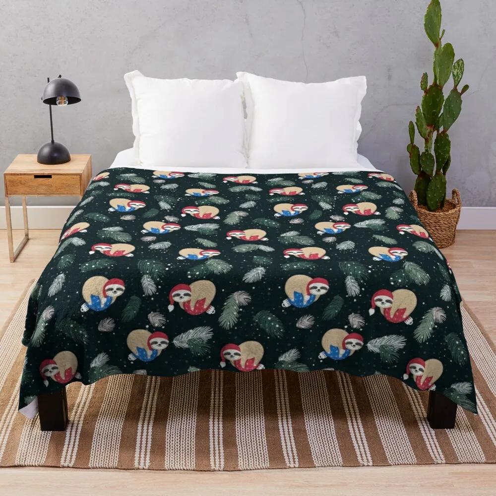 Sloth Flannel Throw Blanket Cute Animals Pattern Blanket for Kids Girls Boys Gifts Warm Lightweight Super Soft for Bed Couch