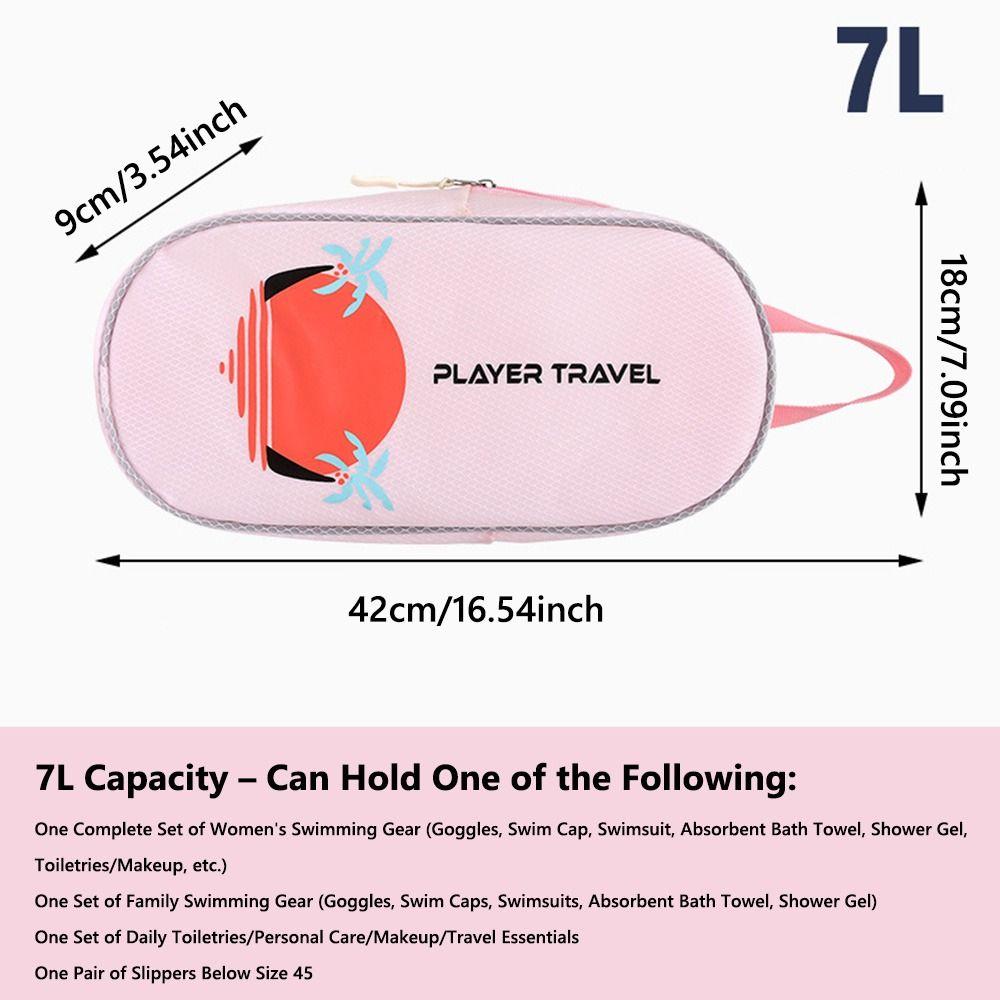 Dry and Wet Separation Swimwear Storage Pouch Portable Wash Bag Swimming Bag  for Sports and Gym