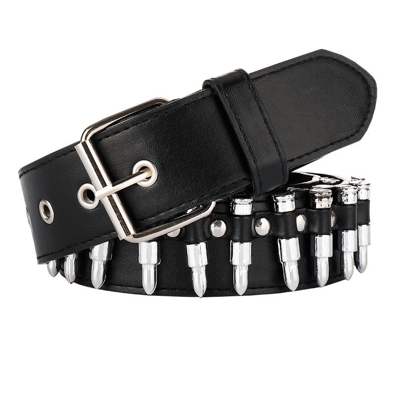 NS Punk Y2K Nietenkugel Ledergürtel für Herren & Damen - Stilvolles, Vielseitiges Amerikanisches Denim-Accessoire