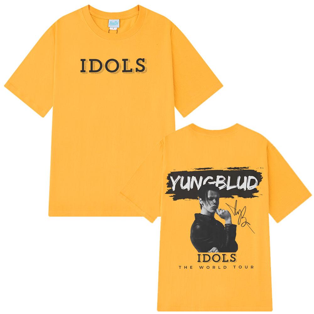 Personnalisation Yungblud Tournée Mondiale 2025 Nouveaux Idoles T-shirt Vintage Unisexe Unisexe Punk Rock T-shirts Manches Courtes Coton Hiphop Overs