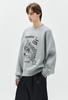ZIOSONGZIO Ancoerang Embroidered Ribbed Crewneck Knit Gray Zh6Kt608Gy